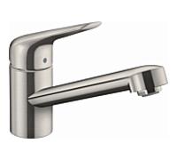 hansgrohe Focus M42 Mitigeur monocommande de cuisine 100, 1 jet, 71808800, Couleur: Finition en acier inoxydable