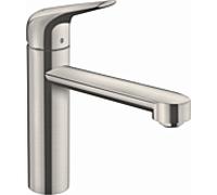 hansgrohe Focus Robinet de cuisine M42 120 1jet 71806800 bec orientable 360°, aspect inox