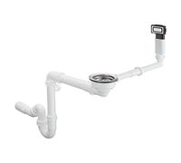 hansgrohe 660 hansgrohe vidage / trop-plein 43921800 manuel, pour simple vasque, D14-10 BSO, acier inoxydable