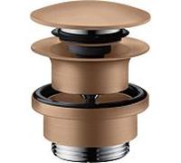 hansgrohe garniture de vidange 51300310 push-open, pour mitigeur lavabo et bidet, or rouge brossé