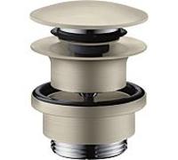 hansgrohe garniture de vidange 51300820 push-open, pour mitigeur lavabo et bidet, nickel brossé
