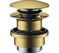 hansgrohe garniture de vidange 51300990 push-open, pour mitigeur lavabo et bidet, optique or poli