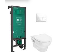 Hansgrohe GladeLake S kit cuvette avec abattant, châssis et bouton 60301450