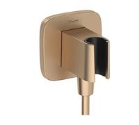 hansgrohe Handheld Shower Wall Outlet 1/2-inch Thread Connection in Brushed Bronze, 26887141