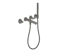 hansgrohe Axor Citterio Mitigeur bain 3 trous 49480330 sans structure, Chrome Noir Poli, encastré, montage mural