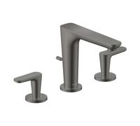hansgrohe Axor Citterio C 3 trous mitigeur lavabo 125, 49060330 avec tirant garniture de vidange , Chrome noir poli