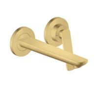 Hansgrohe hansgrohe Axor Citterio C Robinet lavabo mural 2 trous encastré avec bec 195 mm Cubic cut BGO Quantité:1