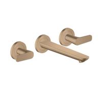 Hansgrohe hansgrohe Axor Citterio C Robinet lavabo mural encastré 3 trous avec bec 195 mm Cubic cut BRG Quantité:1