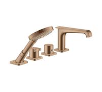 Hansgrohe hansgrohe Axor Citterio E Ensemble complet 4 trous, mitigeur thermostatique, brossé or rouge Quantité:1