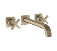 Hansgrohe hansgrohe Axor Citterio E Ensemble complet Mitigeur lavabo encastré 3 trous, H 220 mm, rose, nickel brossé Quantité:1