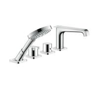 hansgrohe AXOR Citterio E Raccord d'arête de carrelage 4 trous avec thermostat, 36410000, Couleur: chrome
