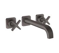 Hansgrohe Axor Citterio E MÃ©langeur lavabo encastrÃ© 3 trous avec rosaces pour montage mural, Coloris: Chrome noir brossÃ© - 36107340