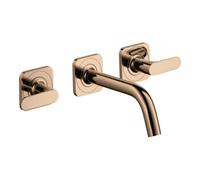 Hansgrohe hansgrohe Axor Citterio M Ensemble complet Mitigeur lavabo 3 trous, H 166 mm, rosé, poli-or Quantité:1