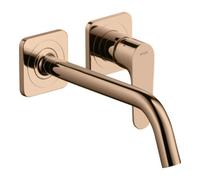 Hansgrohe hansgrohe Axor Citterio M Ensemble complet Mitigeur lavabo encastré, A 227 mm, avec rosace, poli or rouge Quantité:1