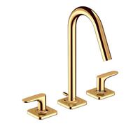 Hansgrohe hansgrohe Axor Citterio M Mitigeur lavabo 3 trous 160 135mm, chrome, tirette, rosace, poignée g op Quantité:1