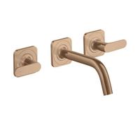 Hansgrohe hansgrohe Axor Citterio M Set complet Mitigeur lavabo 3 trous, H 166 mm, Ro, brossé or rouge Quantité:1