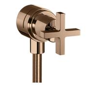 Hansgrohe hansgrohe Axor Citterio Robinet d'arrêt avec clapet anti-retour, croix, or rouge poli Quantité:1