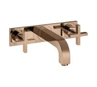 Hansgrohe hansgrohe Axor Citterio Set de montage complet Mitigeur lavabo 3 trous encastré, avec poignées croisillons, poli or rose Quantité:1