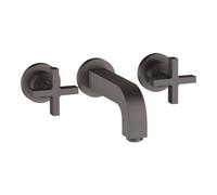 Hansgrohe hansgrohe Axor Citterio Set de montage complet Mitigeur lavabo encastré 3 trous, avec poignée croix, brossé bleu vc Quantité:1