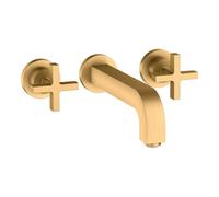 Hansgrohe hansgrohe Axor Citterio Set de montage complet mitigeur lavabo encastré 3 trous, avec poignées croisillons, brossé bronze Quantité:1