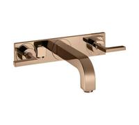 Hansgrohe hansgrohe Axor Citterio Set de montage complet mitigeur lavabo encastré 3 trous, levier, poli or rouge Quantité:1