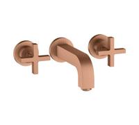 Hansgrohe hansgrohe Axor Citterio Set de montage complet Mitigeur lavabo encastré 3 trous, m. croisillons, or brossé rouge Quantité:1