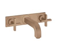 Hansgrohe hansgrohe Axor Citterio Set de montage complet Mitigeur lavabo encastré 3 trous, poignée croix, or brossé Quantité:1