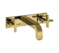 Hansgrohe hansgrohe Axor Citterio Set de montage complet Robinet lavabo encastré 3 trous, avec poignées croisillons, or poli optique Quantité:1