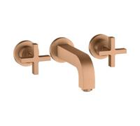 Hansgrohe hansgrohe Axor Citterio Set de montage complet Robinet lavabo encastré 3 trous, m. poignée croix, bronze brossé Quantité:1