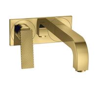 Hansgrohe hansgrohe Axor Citterio Set de montage prêt à l’emploi Mitigeur lavabo encastré, A 220 mm, HG, Rs, optique or poli Quantité:1