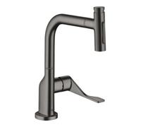 Hansgrohe hansgrohe Axor Citterio SPT 230 Se 2jets avec douchette extractible, chrome noir brossé Quantité:1