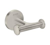 Hansgrohe hansgrohe Axor Crochet double pour serviette, fixation murale, aspect inox Quantité:1