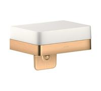 Hansgrohe Distributeur de lotion Axor 42819140 avec étagère, verre, bronze brossé