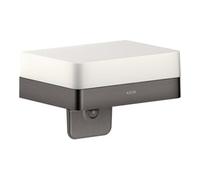 hansgrohe Distributeur de lotion Axor 42819340 avec étagère, verre, chrome noir brossé