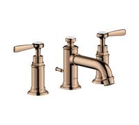 hansgrohe AXOR MONTREUX mitigeur lavabo 3 trous 30, vidage escamotable, béqu'illes, projection 142mm, 16535300, Couleur: Rouge poli or