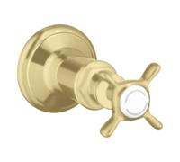 Hansgrohe hansgrohe Axor Montreux kit de montage prêt à poser vanne d'arrêt encastrée, avec croix, doré brossé optique Quantité:1