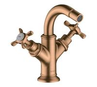 Hansgrohe hansgrohe Axor Montreux Mitigeur bidet 2 trous A 104 mm, avec croix, tirette, bronze Quantité:1