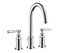 Hansgrohe hansgrohe Axor Montreux Mitigeur lavabo 3 trous 180 A 175 mm, avec vidage, inox brossé Quantité:1