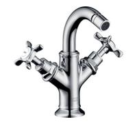 hansgrohe Axor Montreux mitigeur bidet 2 manettes 16520000 saillie 104mm, tirette garniture de vidange , chromé