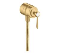 hansgrohe AXOR Montreux Fixfit Stop Raccord de tuyau, robinet d'arrêt, béqu'ille, 16883250, Couleur: Optique or brossé