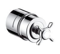 Hansgrohe Vanne d'arrêt Axor Montreux 16882000 avec clapet anti-retour et poignée en croix, chromé