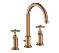 Hansgrohe hansgrohe Axor Montreux Robinet lavabo 3 trous 180 175 mm, poignée croix, tirette, bronze Quantité:1