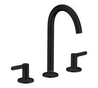 Hansgrohe hansgrohe Axor One 3 trous Robinet lavabo 140 mm, avec vidage poussoir, levier, mat noir Quantité:1