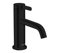 hansgrohe AXOR One robinetterie de lavabo 70 avec manette et vidage, saillie 130mm, 48001670, Couleur: noir mat