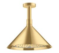 Hansgrohe hansgrohe Axor Pomme de douche plafond, 240 mm, 2 jets, or brossé optique Quantité:1