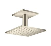 Hansgrohe hansgrohe Axor pomme de douche plafond, 250x250 mm, 2 jets, inox brossé Quantité:1