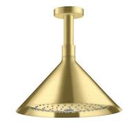 Hansgrohe hansgrohe Axor pomme de tête avec raccord plafond, 240 mm, 2 jets, brossé Quantité:1
