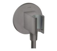 hansgrohe Axor porter unit 36733340 rond, avec clapet anti-retour, fonction de maintien intégrée, chrome noir brossé