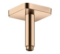Hansgrohe AXOR Bras de douche 26965300 - raccord plafond 100 mm carré, or rouge poli
