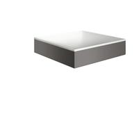 hansgrohe AXOR Suite lavabo à poser, rectangulaire, 400x400mm, avec cadre métal, sans trop-plein, SOLIDSurface, 42003340, Couleur: Chrome noir brossé